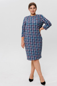 Платье женское П188 футер с лайкрой (последний размер) синий 60