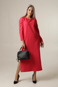 Платье женское П169 футер с лайкрой (последний размер) viva magenta 48,50,52,54,56,58