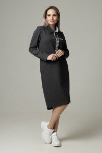 Платье женское П120 футер с лайкрой (последний размер) антрацит 56