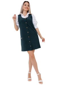 Сарафан женский СА102 футер с лайкрой (последний размер) темно-зеленый 52