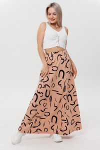 Юбка женская Ю15 (рост 164 см) кулирка (последний размер) персиковый 50