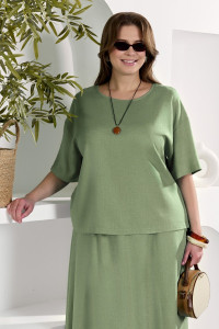 Блузка женская "Камео-4" плательная ткань (р-ры: 48-58) хаки