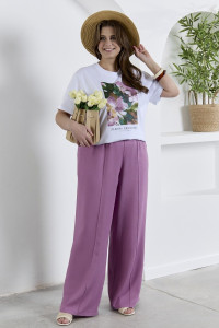 Брюки женские "Камео-2" плательная ткань (р-ры: 48-58) лиловый