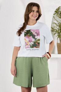 Шорты женские "Камео-3" плательная ткань (р-ры: 48-58) хаки