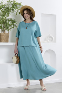 Юбка женская "Камео-5" плательная ткань (р-ры: 48-58) бирюзовый