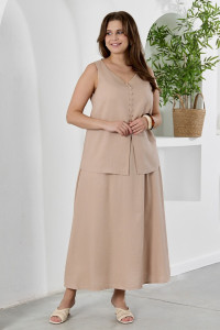 Юбка женская "Камео-5" плательная ткань (р-ры: 48-58) бежевый