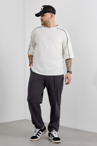 Брюки мужские "Интер-3" интерлок-пике (р-ры: 48-58) графитовый