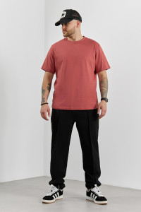 Брюки мужские "Интер-3" интерлок-пике (р-ры: 48-58) черный