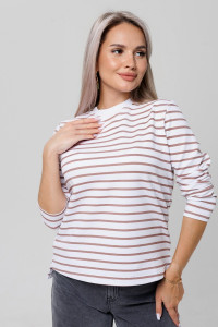 Джемпер женский Д14 футер с лайкрой (последний размер) коричневый 52,60