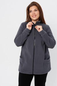 Толстовка женская ТЖ37 флис (последний размер) графит 56