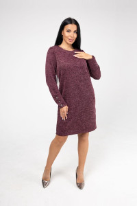 Платье женское 1939/3 сандра жаккард (последний размер) бордо 54