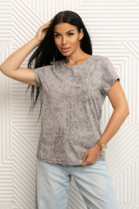 Футболка женская 2073 кулирка (последний размер) серый 50,52,54,58