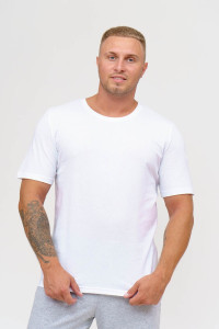 Футболка мужская 1361/1 кулирка (последний размер) белый 52