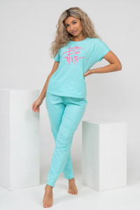 Пижама женская 1650/2 кулирка (последний размер) зеленый 52,54