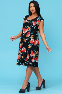 Сарафан женский 1077/14 масло (последний размер) красные цветы 48