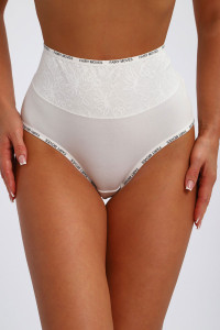 Трусы женские №45098 кулирка с лайкрой (р-ры: 52-56) белый