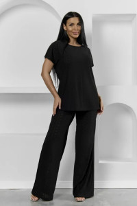Пижама женская "Белла" 1324-18 полиэстер с лайкрой (р-ры: 42-56) черный