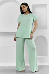 Пижама женская "Белла" 1324-13 полиэстер с лайкрой (р-ры: 42-56) зеленый