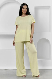 Пижама женская "Белла" 1324-12 полиэстер с лайкрой (р-ры: 42-56) желтый