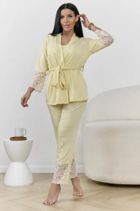 Пижама тройка женская "Ирина 3" 1262-5 вискоза (р-ры: 44-58) желтый