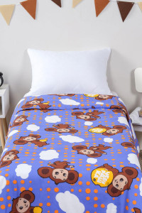 Пододеяльник классический поплин "Чебурашка Фиолетовая"