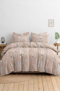 Постельное белье поплин стандарт на резинке "Гарнет" розовый