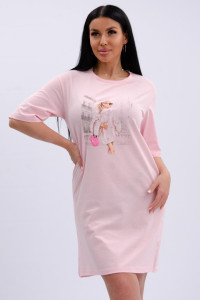 Туника женская "Эмили 4" кулирка (р-ры: 44-54) розовый