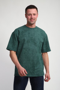 Футболка мужская М460 футер (р-ры: 46-60) тархун винтаж