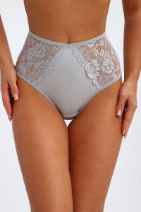 Трусы женские №45091 кулирка с лайкрой (р-ры: 48-52) серый