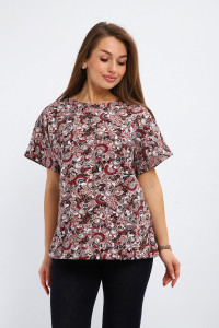 Футболка женская №261.1 кулирка (р-ры: 50-60) коричневый