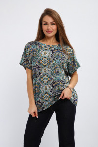 Футболка женская №261 кулирка (р-ры: 50-60) синий