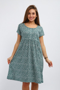 Платье женское №259.1 кулирка (р-ры: 48-58) зеленый
