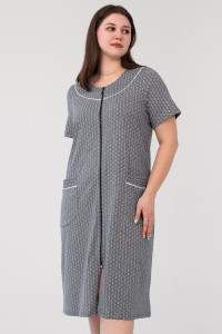 Халат женский К-53 "Очарование" кулирка (р-ры: 50-58) серый