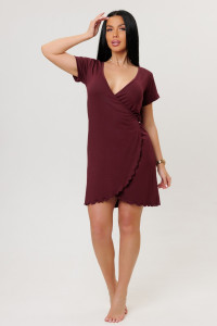 Халат женский №2278/2 вискоза (р-ры: 44-52) бордо