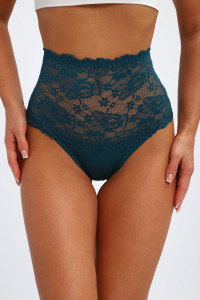 Трусы женские №45089 кулирка с лайкрой (р-ры: 48-52) изумрудный