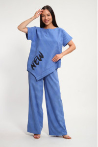 Костюм двойка женский К1380.1 искусственный лен (р-ры: 48-62)