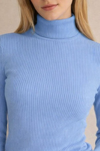 Водолазка женская №828 лапша (р-ры: 46-48) голубой