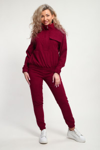 Костюм двойка женский №35279 вельвет (р-ры: 44-54) красный