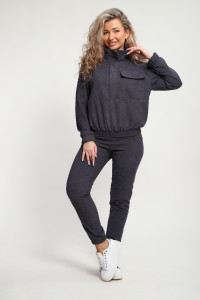 Костюм двойка женский №35279 вельвет (р-ры: 44-54) антрацит