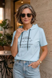 Футболка женская "Трейси Г" лакоста (р-ры: 44-62) небесно-голубой