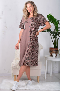 Халат женский 3212в кулирка (р-ры: 48-66) шоколад