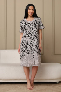Платье женское 591 кулирка (р-ры: 48-62) коричневый-мрамор