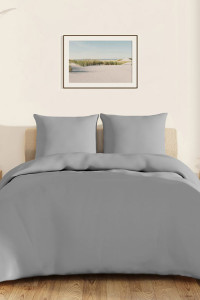 Постельное белье поплин гладкокрашеный "Love colors" темно-серый