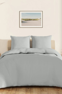 Постельное белье поплин гладкокрашеный "Love colors" серый