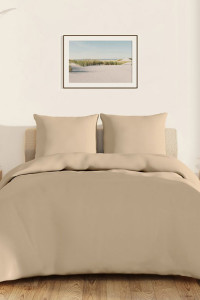 Постельное белье поплин гладкокрашеный "Love colors" бежевый