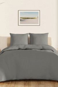 Постельное белье поплин гладкокрашеный "Love colors" антрацит