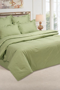 Постельное белье страйп-сатин "Фисташка"