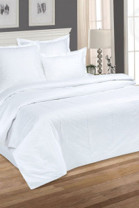 Постельное белье страйп-сатин "Белый"