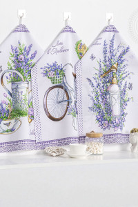 Набор кухонный из 3-х полотенец рогожка "Мерси"