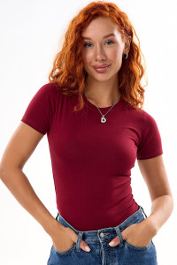 Футболка женская "Египет Б" лапша (последний размер) бордовый 46